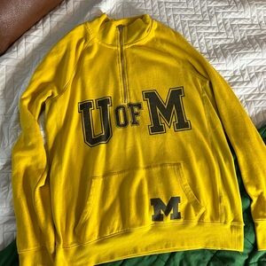 PINK Victoria's Secret Yellow Zip-Up Sweater